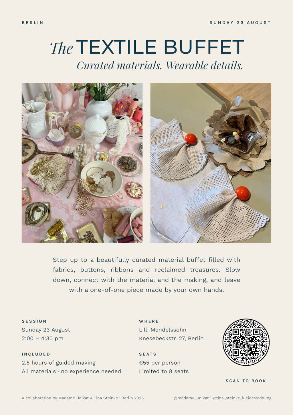 The Textile Buffet Poster August 2026
