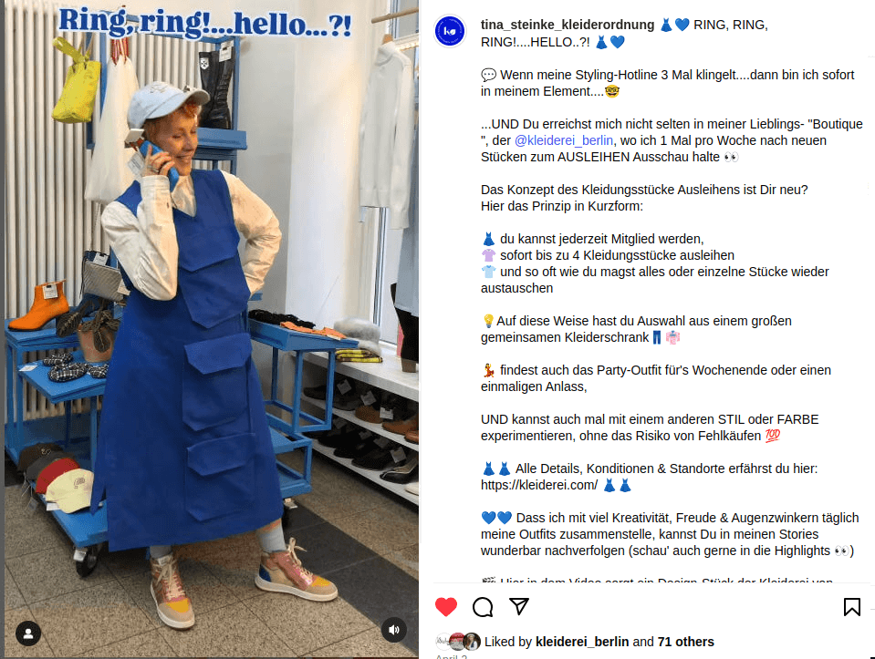 Ring! Ring! ... Hello? Instagram Post quoted in the article